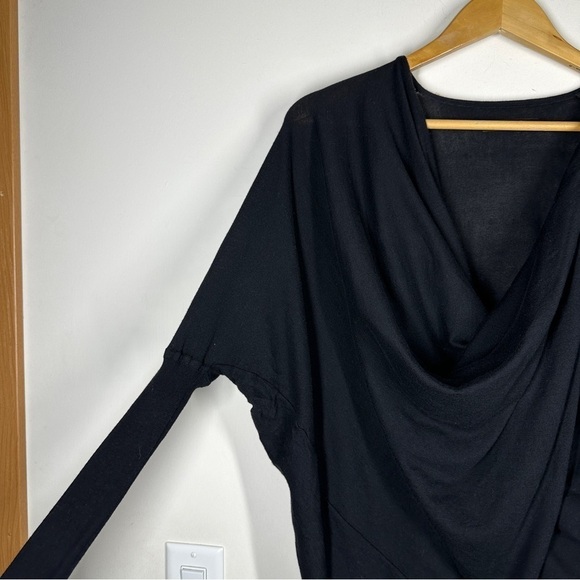All Saints Itat Shrug Two Way Twisted Front Knit Sweater in Black XS - Picture 3 of 7